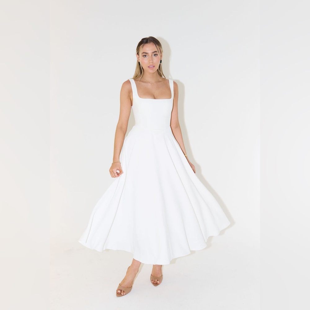 OddMuse the ultimate muse high waist square neck midi dress